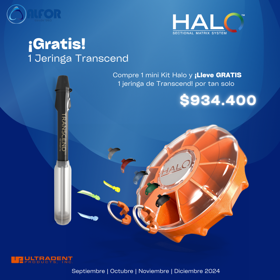 ¡PROMOCIÓN! SISTEMA DE MATRIZ HALO™ SIN INSTRUMENTAL + TRANSCEND™ RESINA UNIVERSAL